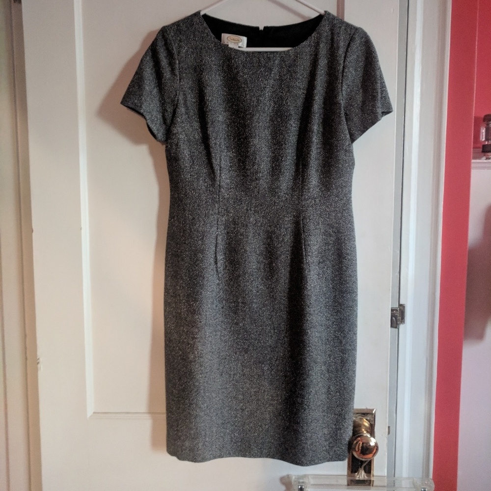 Talbots Gray Short Sleeve Dress